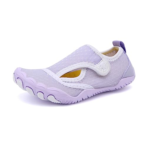 Mateju Kinder Badeschuhe, Mädchen Jungen Barfußschuhe Aquaschuhe Schwimmschuhe Velcro Wasserschuhe rutschfeste Schnell Trocknend Leichte Atmungsaktive Strandschuhe für Beach Pool von Mateju