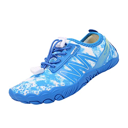 Mateju Kinder Badeschuhe, Mädchen Jungen Barfußschuhe Aquaschuhe Schwimmschuhe Wasserschuhe Tie-Dye rutschfeste Schnell Trocknend Leichte Atmungsaktive Strandschuhe für Beach Pool von Mateju