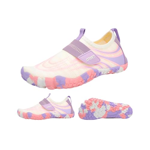 Mateju Kinder Badeschuhe, Mädchen Jungen Barfußschuhe Aquaschuhe Schwimmschuhe Wasserschuhe rutschfeste Schnell Trocknend Leichte Atmungsaktive Bunt Strandschuhe für Beach Pool von Mateju