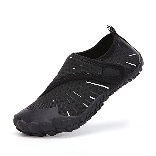 Mateju Kinder Badeschuhe, Mädchen Jungen Barfußschuhe Aquaschuhe Schwimmschuhe Wasserschuhe rutschfeste Schnell Trocknend Leichte Atmungsaktive Velcro Strandschuhe für Beach Pool von Mateju