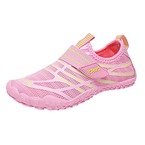 Mateju Kinder Badeschuhe, Mädchen Jungen Barfußschuhe Aquaschuhe Schwimmschuhe Wasserschuhe rutschfeste Schnell Trocknend Leichte Velcro Atmungsaktive Strandschuhe für Beach Pool von Mateju