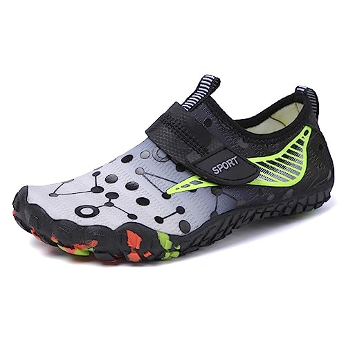 Mateju Kinder Badeschuhe, Mädchen Jungen Graffiti Barfußschuhe Aquaschuhe Schwimmschuhe Wasserschuhe rutschfeste Schnell Trocknend Leichte Atmungsaktive Strandschuhe für Beach Pool von Mateju
