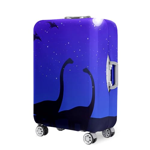 Mateju Kofferschutzhülle 18-32 Zoll Elastisch Kofferhülle, 3D Cartoon-Kinder Cover Reisekoffer Hülle Trolley Case Schutzhülle Luggage Cover Waschbare Staubdichte Kofferbezug (Nachthimmel,L) von Mateju