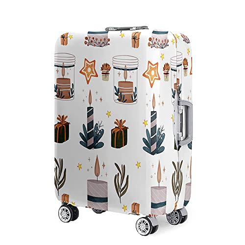 Mateju Kofferschutzhülle 18-32 Zoll Elastisch Kofferhülle, 3D Romantische Kerzen Cover Reisekoffer Hülle Trolley Case Schutzhülle Luggage Cover Waschbare Staubdichte Kofferbezug (Geschenk,L) von Mateju