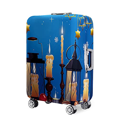 Mateju Kofferschutzhülle 18-32 Zoll Elastisch Kofferhülle, 3D Romantische Kerzen Cover Reisekoffer Hülle Trolley Case Schutzhülle Luggage Cover Waschbare Staubdichte Kofferbezug (Nacht,L) von Mateju