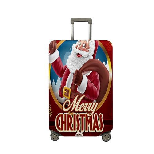 Mateju Kofferschutzhülle Elastisch Kofferhülle, 3D Weihnachts-Schneemann Cover Reisekoffer Hülle Trolley Case Schutzhülle Luggage Cover Waschbare Staubdichte Kofferbezug (Alter Mann,XL) von Mateju