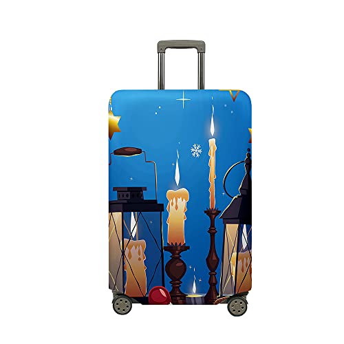 Mateju Kofferschutzhülle Elastisch Kofferhülle, 3D Bunte Kerzen Cover Reisekoffer Hülle Trolley Case Schutzhülle Waschbare Luggage Cover Staubdichte Kofferbezug (Kerzenlicht,M) von Mateju