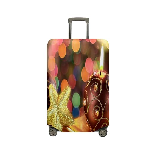 Mateju Kofferschutzhülle Elastisch Kofferhülle, 3D Kerzen Cover Reisekoffer Hülle Trolley Case Schutzhülle Waschbare Luggage Cover Staubdichte Kofferbezug (Reichsapfel,L) von Mateju