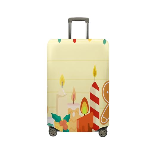 Mateju Kofferschutzhülle Elastisch Kofferhülle, 3D Kerzen Cover Reisekoffer Hülle Trolley Case Schutzhülle Waschbare Luggage Cover Staubdichte Kofferbezug (Streifen,L) von Mateju