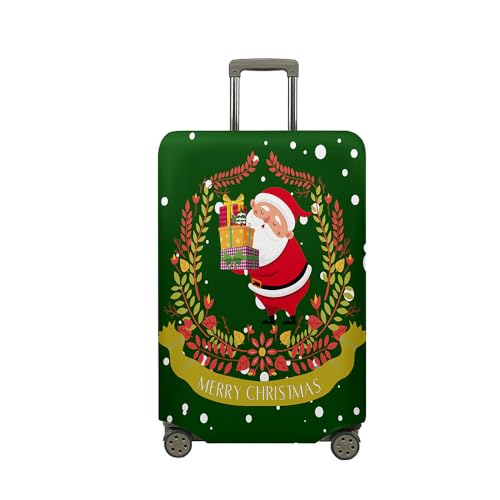 Mateju Kofferschutzhülle Elastisch Kofferhülle, 3D Weihnachtsmann Cover Reisekoffer Hülle Trolley Case Schutzhülle Waschbare Luggage Cover Staubdichte Kofferbezug (Alter Mann,L) von Mateju