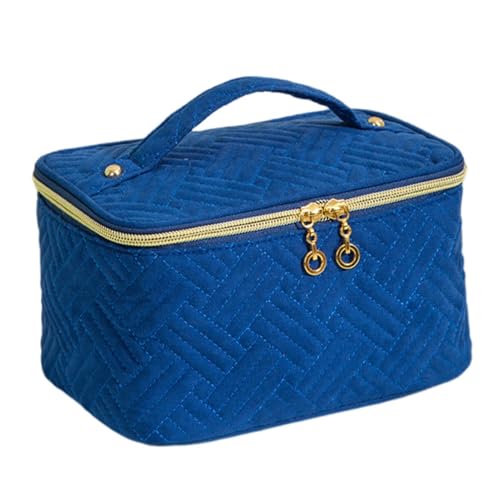 Mateju Kosmetiktasche, Kulturtasche Damen, Tragbare Kulturbeutel, Make up Tasche, Kosmetiktasche Klein mit Reißverschluss, für Mädchen Damen Herren (20.5 * 13.5 * 12CM,Blue) von Mateju