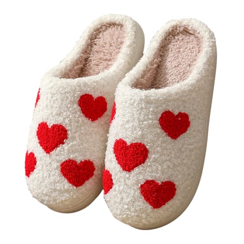 Mateju Niedlich Damen Hausschuhe Winter Kuschelige Warm Flauschige Pantoffeln Weicher Plüschfutter Memory Foam Slipper Rutschfeste Sohle Zuhause für Drinnen und Draußen von Mateju