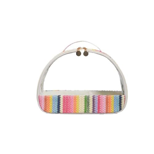 Mateju Regenbogen Kosmetiktasche, Kulturtasche Damen, Tragbare Kulturbeutel, Make up Tasche, Kosmetiktasche Klein mit Bunte Muster & Reißverschluss, für Mädchen Damen Herren (M) von Mateju