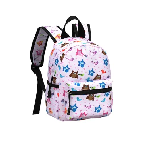 Mateju Rucksack Kinder Kinderrucksack Rucksack Kindergarten Wasserdicht Mädchen Jungen Kleiner Tagesrucksack Cartoon-Druck Schulrucksack Kindertasche Kindergartenrucksack (Eule) von Mateju