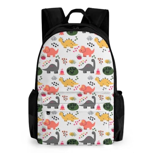 Mateju Schulrucksack, Rucksack Damen Herren, Schulrucksack Teenager, DinosaurierDruck Rucksack Kinder, Leichtgewicht Schulrucksack (Dinosaurier 6) von Mateju