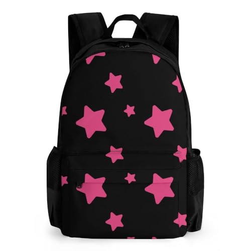 Mateju Schulrucksack, Rucksack Damen Herren, Schulrucksack Teenager, ÉtoileDruck Rucksack Kinder, Kindergarten Leichtgewicht Schulrucksack (Schwarz Lila) von Mateju