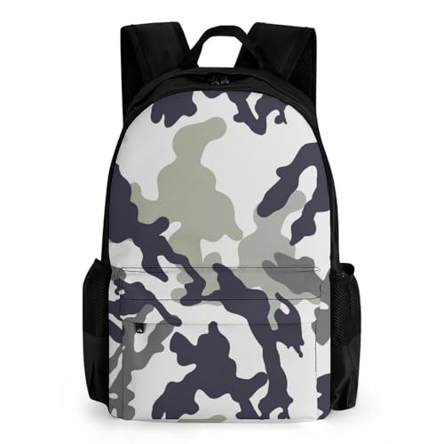 Mateju Schulrucksack, Rucksack Damen Herren, Schulrucksack Teenager, Tarnung Rucksack Kinder, Kindergarten Leichtgewicht Schulrucksack (Tarnung 1) von Mateju