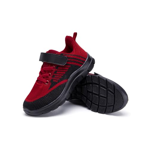 Mateju Turnschuhe Jungen Mädchen Hallenschuhe Kinder Sportschuhe Hallenturnschuhe Sneaker Kinderschuhe Mesh Atmungsaktiv Tennisschuhe Freizeitschuhe Jungen Leicht Outdoor Laufschuhe von Mateju