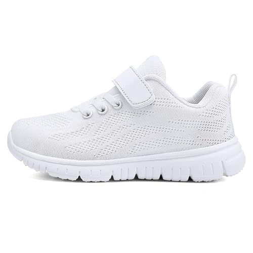 Mateju Turnschuhe Jungen Mädchen Hallenschuhe Kinder Sportschuhe Hallenturnschuhe Sneaker Kinderschuhe Mesh Atmungsaktiv Tennisschuhe Freizeitschuhe Leicht Einfach Outdoor Laufschuhe von Mateju