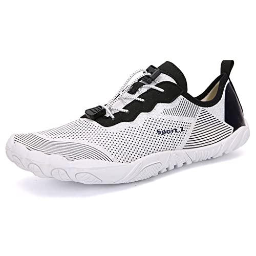 Mateju Unisex Badeschuhe Damen Herren Klassisch Strandschuhe Sommer Wasserschuhe Aquaschuhe Schnell Trocknend Schwimmschuhe Surfschuhe Leichte rutschfeste Fitnessschuhe Barfußschuhe von Mateju