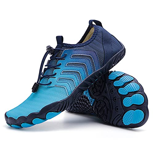 Mateju Unisex Badeschuhe Damen Herren Strandschuhe Sommer Wasserschuhe Aquaschuhe Schnell Trocknend Schwimmschuhe Surfschuhe Leichte rutschfeste Fitnessschuhe Barfußschuhe von Mateju