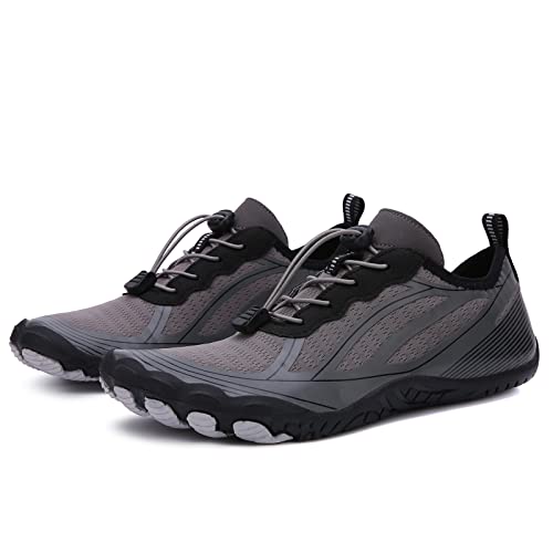 Mateju Unisex Badeschuhe Damen Herren Strandschuhe Sommer Wasserschuhe Aquaschuhe Schnell Trocknend Schwimmschuhe Surfschuhe Leichte rutschfeste Fitnessschuhe Barfußschuhe von Mateju