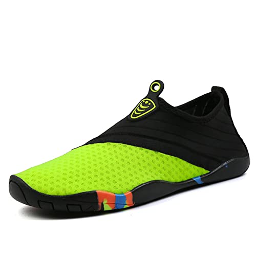 Mateju Unisex Badeschuhe Damen Herren Strandschuhe Sommer Wasserschuhe Aquaschuhe Schnell Trocknend Schwimmschuhe Surfschuhe Leichte rutschfeste Fitnessschuhe Barfußschuhe von Mateju