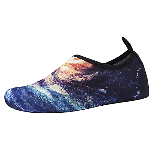 Mateju Unisex Badeschuhe Damen Herren Strandschuhe Stern Sommer Wasserschuhe Aquaschuhe Schnell Trocknend Schwimmschuhe Surfschuhe Leichte rutschfeste Fitnessschuhe Barfußschuhe von Mateju