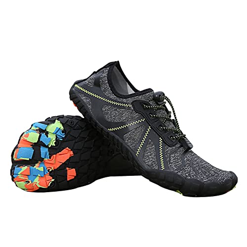 Mateju Unisex Badeschuhe Damen Herren Tarnung Strandschuhe Sommer Wasserschuhe Aquaschuhe Schnell Trocknend Schwimmschuhe Surfschuhe Leichte Casual rutschfeste Fitnessschuhe Barfußschuhe von Mateju