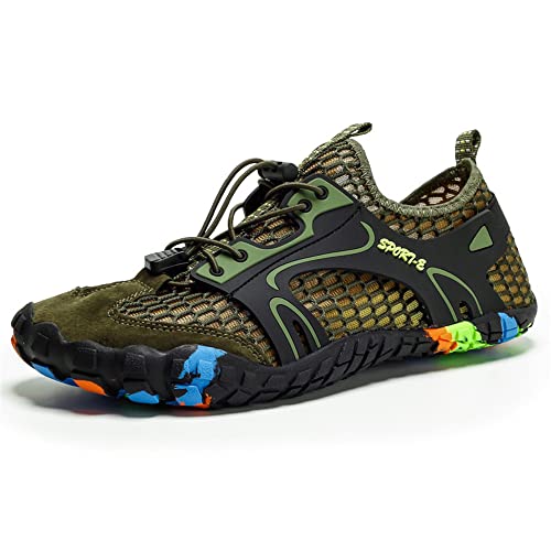 Mateju Unisex Badeschuhe Damen Herren Tarnung Strandschuhe Sommer Wasserschuhe Aquaschuhe Schnell Trocknend Schwimmschuhe Surfschuhe Leichte rutschfeste Fitnessschuhe Barfußschuhe von Mateju
