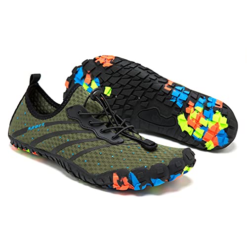 Mateju Unisex Badeschuhe Damen Herren Tarnung Strandschuhe Sommer Wasserschuhe Aquaschuhe Schnell Trocknend Schwimmschuhe Surfschuhe Leichte rutschfeste Fitnessschuhe Barfußschuhe von Mateju