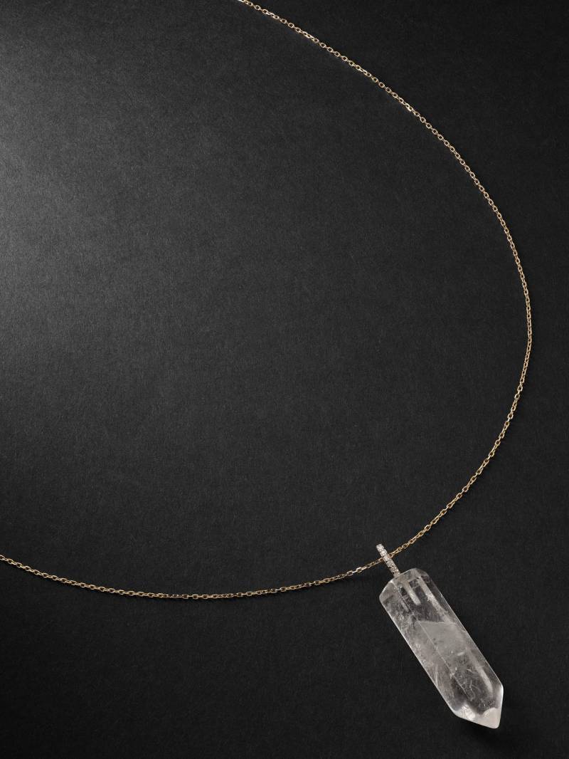 Mateo - Gold, Quartz and Diamond Pendant Necklace - Men - Gold von Mateo