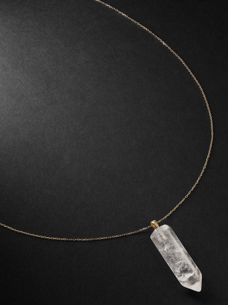 Mateo - Gold Quartz Pendant Necklace - Men - Gold von Mateo