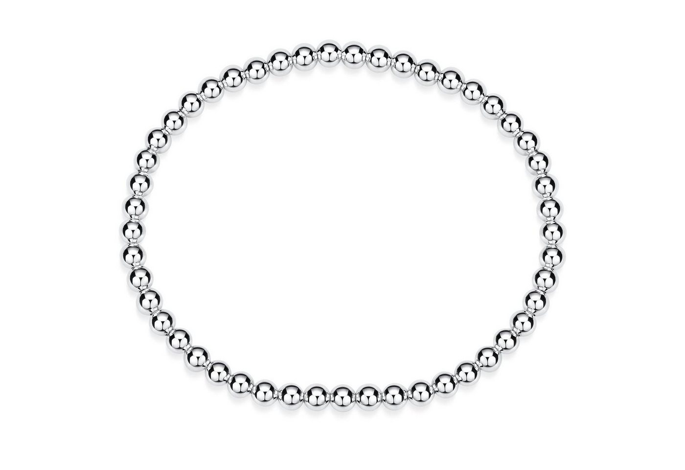 Materia Armband Damen Silber Kugelarmband elastisch SA-129, 925 Sterling Silber Materia Armband Damen Silber Kugelarmband elastisch SA-129, 925 Sterling Silber von Materia