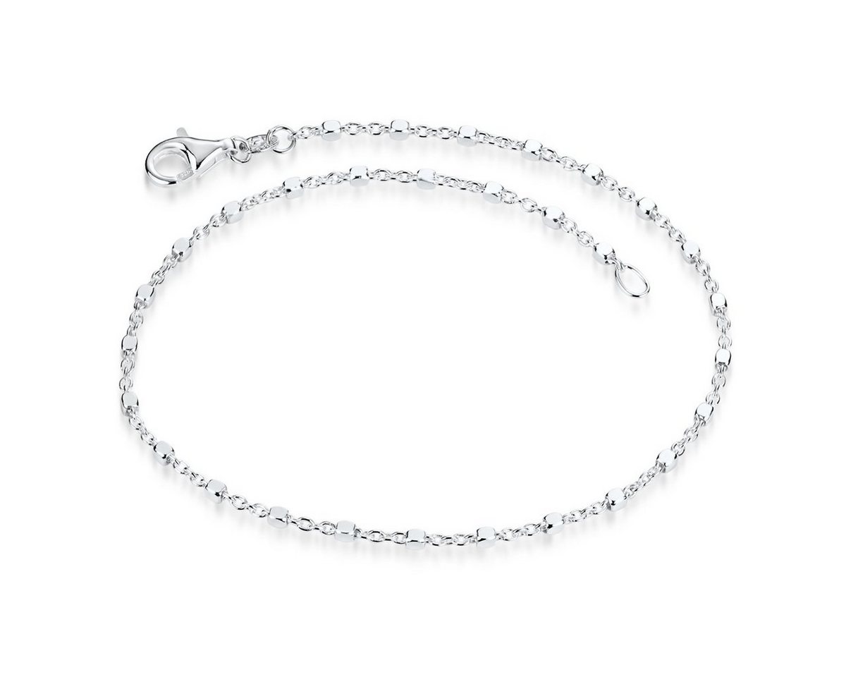 Materia Armkette Damen Silber Würfelkette filigran 17-22cm SA-119, 925 Sterling Silber von Materia