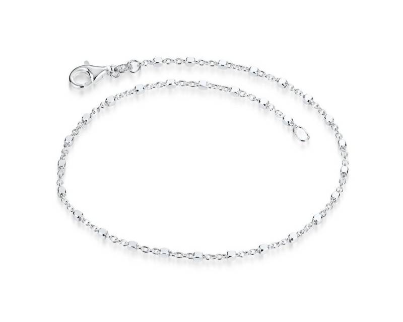 Materia Armkette Damen Silber Würfelkette filigran 17-22cm SA-119, 925 Sterling Silber von Materia