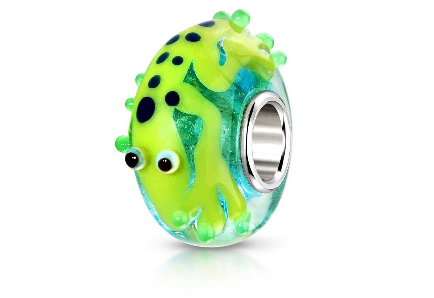 Materia Bead 3D Salamander Grün 1437, Hülse aus 925 Silber Materia Bead 3D Salamander Grün 1437, Hülse aus 925 Silber von Materia