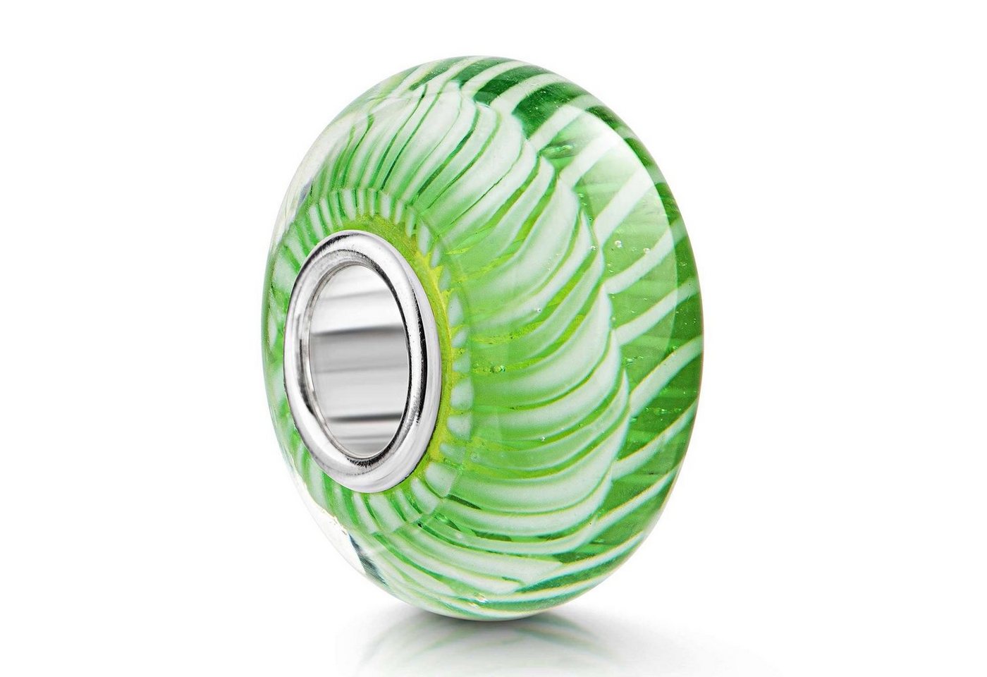 Materia Bead Glas Murano-Stil Grün 1243, mit 925 Silber Kern Materia Bead Glas Murano-Stil Grün 1243, mit 925 Silber Kern von Materia