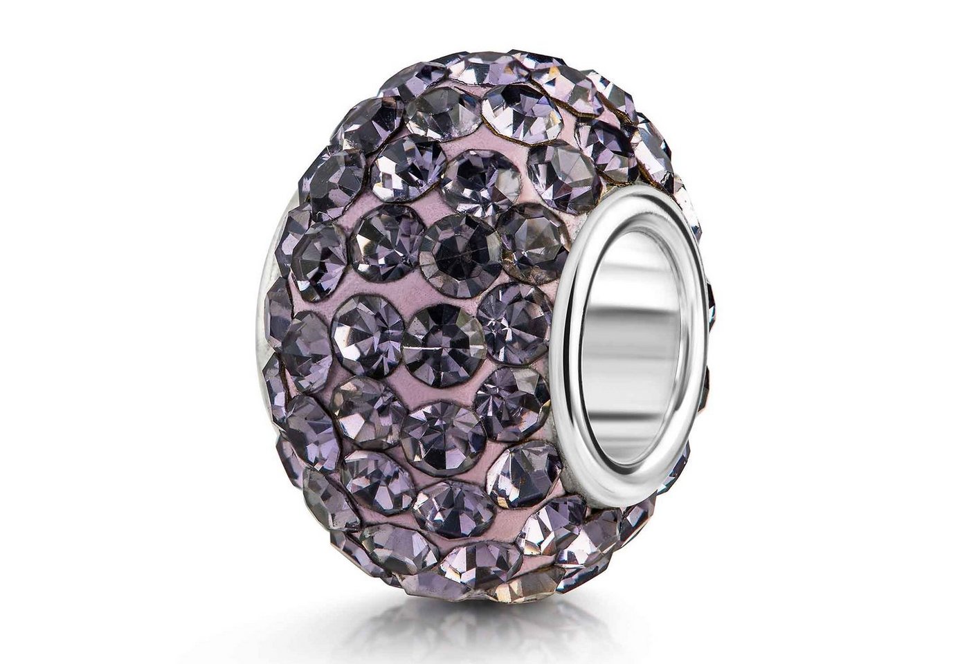 Materia Bead Silber Strass Flieder 643, 925 Sterling Silber Materia Bead Silber Strass Flieder 643, 925 Sterling Silber von Materia