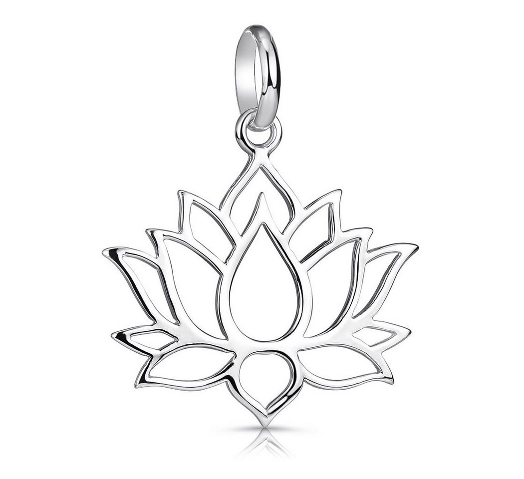 Materia Blumenanhänger Damen Silber Lotusblüte / Lotusblume KA-69, 925 Sterling Silber von Materia