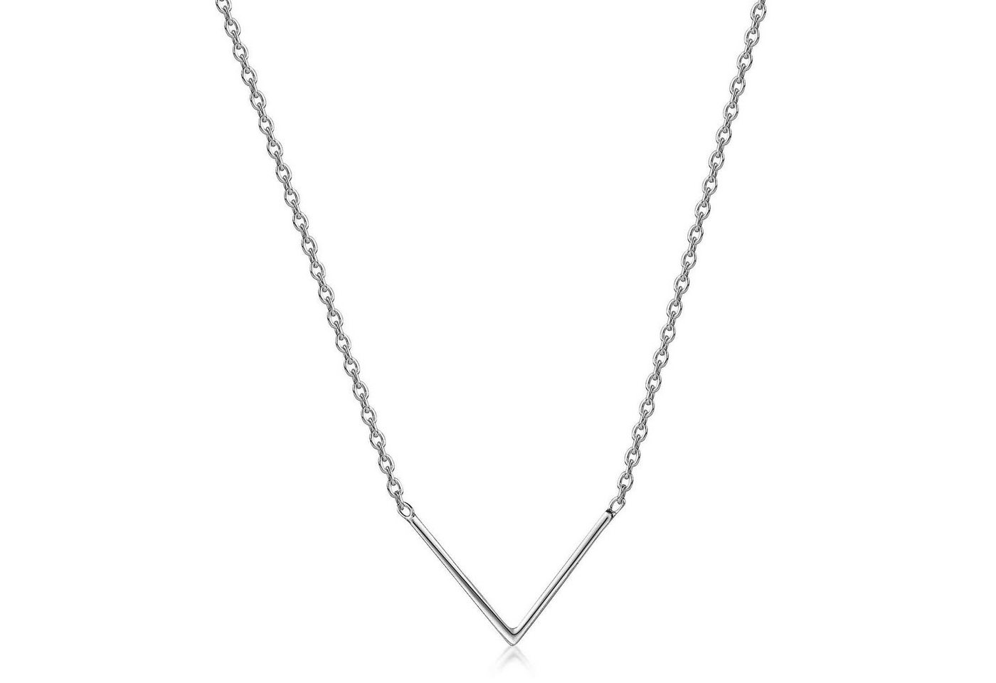 Materia Collierkettchen Damen Silber V Kette Pfeil längenverstellbar CO-14, 925 Sterling Silber von Materia