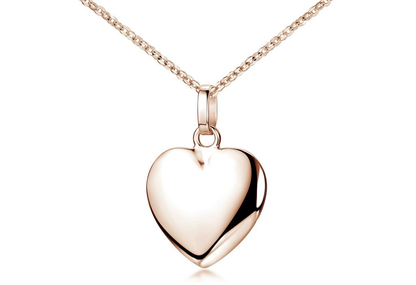 Materia Herzanhänger Damen Rosegold Liebe Herz KA-272, Sterlingsilber, rosevergoldet Materia Herzanhänger Damen Rosegold Liebe Herz KA-272, Sterlingsilber, rosevergoldet von Materia
