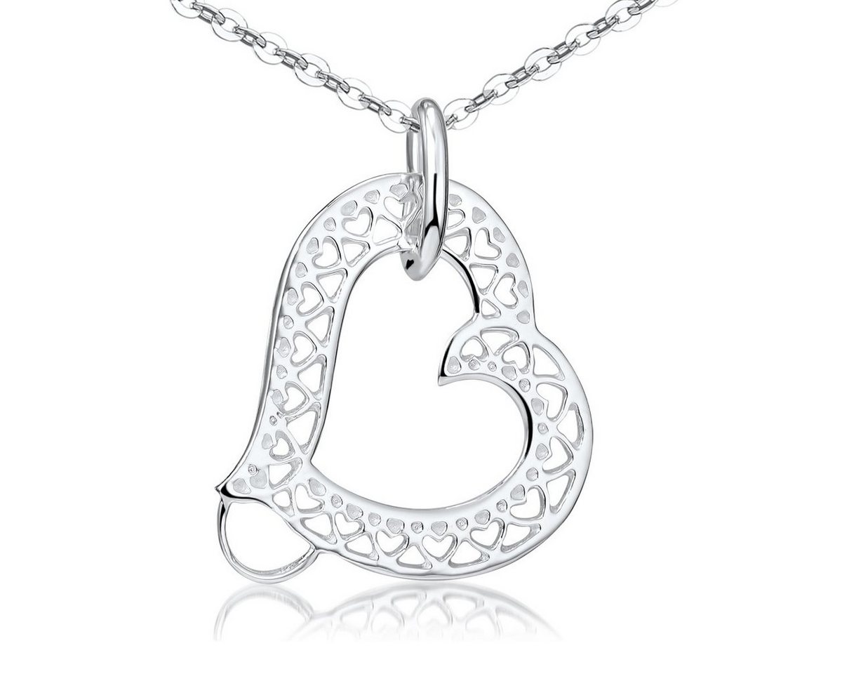 Materia Herzanhänger Damen Silber Charms-Träger Carrier Herz Liebe C36, 925 Sterling Silber von Materia