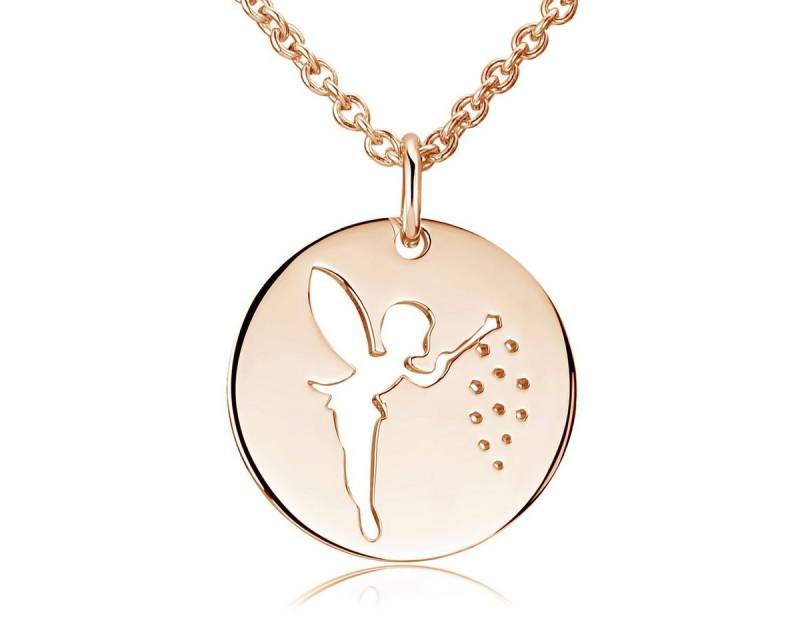 Materia Kette mit Anhänger Damen Rosegold Fee / Elfe mit Zauberstab KA-374, Sterlingsilber, rosevergoldet Materia Kette mit Anhänger Damen Rosegold Fee / Elfe mit Zauberstab KA-374, Sterlingsilber, rosevergoldet von Materia