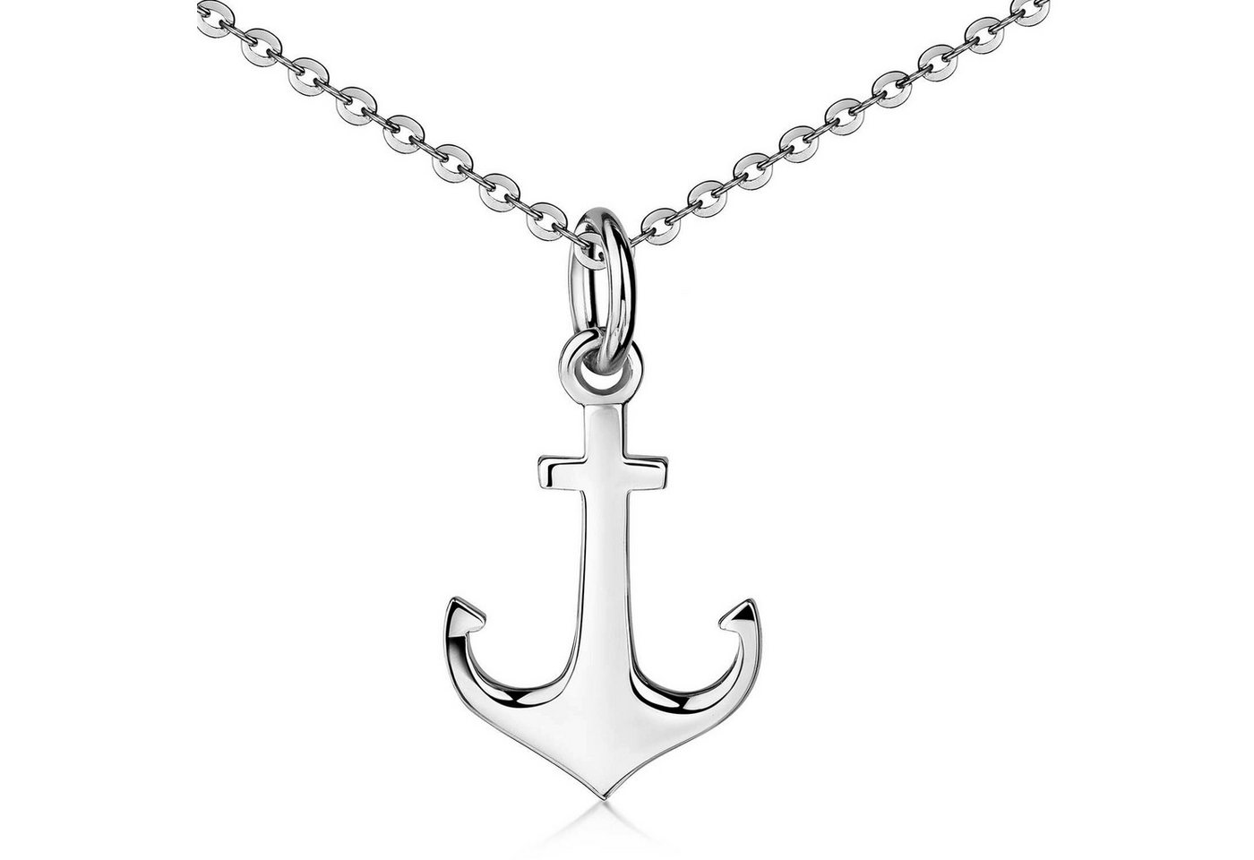 Materia Ankeranhänger Anker Anchor maritim Hochglanz KA-104, 925 Sterling Silber, rhodiniert Materia Ankeranhänger Anker Anchor maritim Hochglanz KA-104, 925 Sterling Silber, rhodiniert von Materia