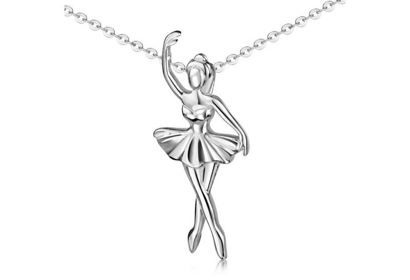 Materia Kettenanhänger Damen Ballerina Silber KA-260, 925 Sterling Silber von Materia