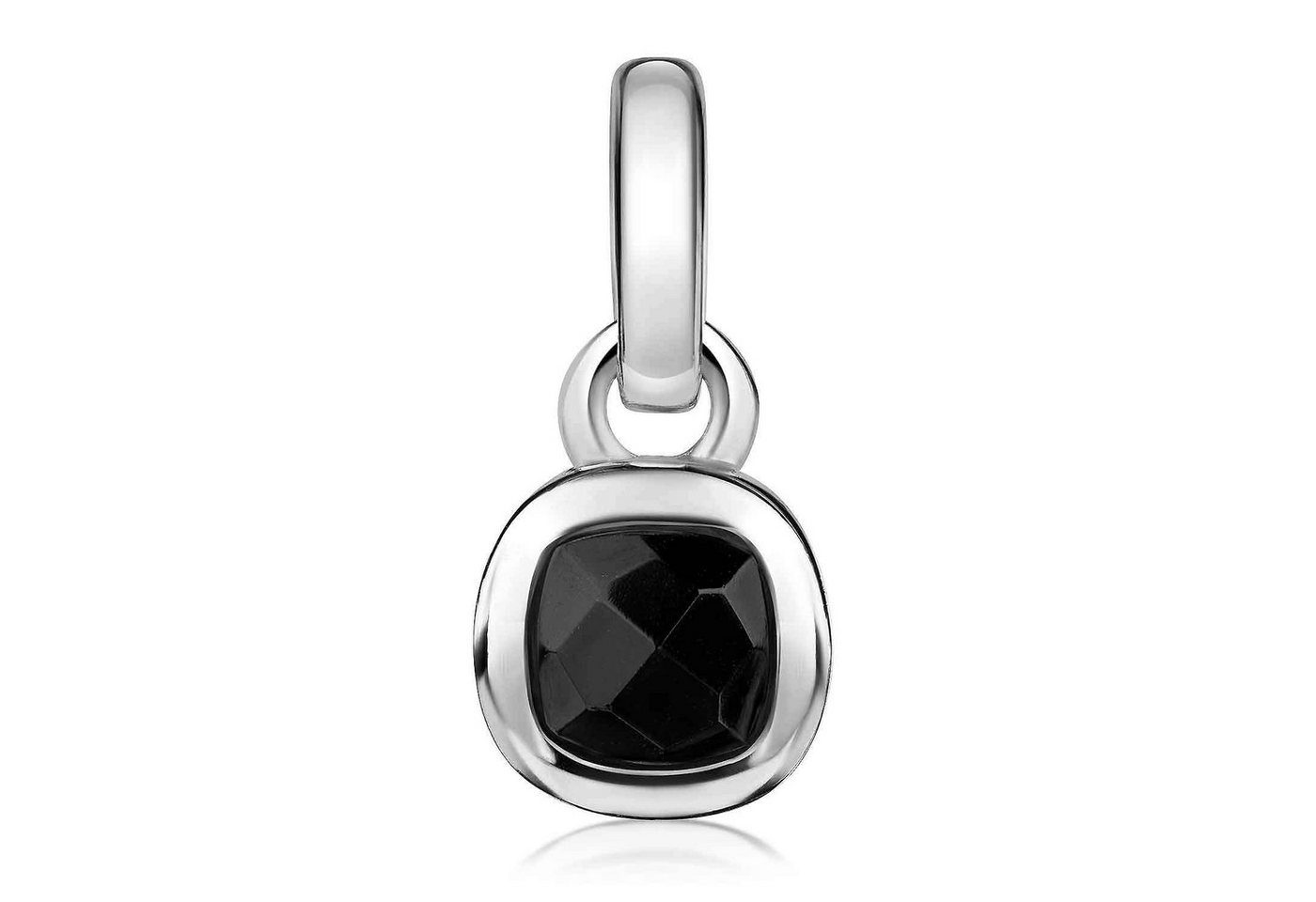 Materia Kettenanhänger Damen Onyx Silber Schwarz KA-248-Onyx, 925 Sterling Silber von Materia