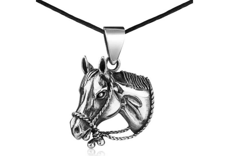 Materia Kettenanhänger Damen Pferdekopf mit Halfter antik KA-167, 925 Sterling Silber, geschwärzt Materia Kettenanhänger Damen Pferdekopf mit Halfter antik KA-167, 925 Sterling Silber, geschwärzt von Materia