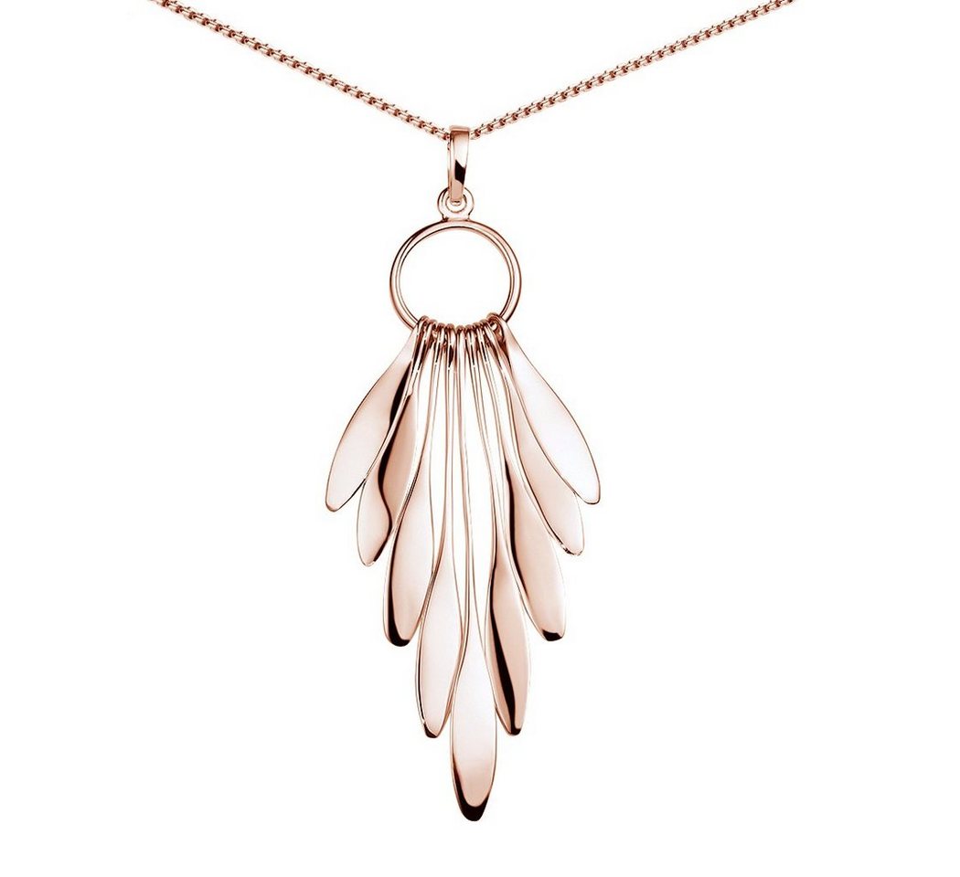 Materia Kettenanhänger Damen Rosegold Tropfen lang freischwingend KA-449, Sterlingsilber, rosevergoldet Materia Kettenanhänger Damen Rosegold Tropfen lang freischwingend KA-449, Sterlingsilber, rosevergoldet von Materia