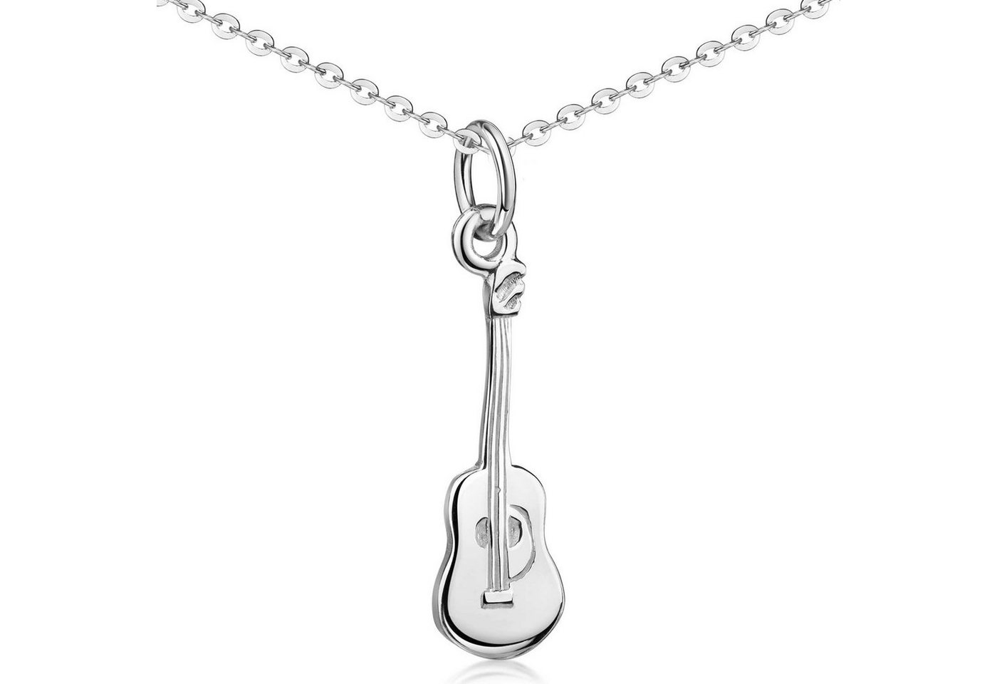 Materia Kettenanhänger Damen Silber Gitarre Instrument Musik KA-199, 925 Sterling Silber von Materia